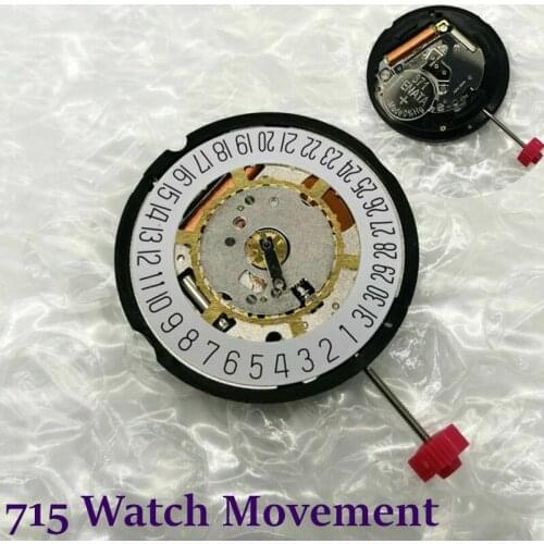 Quartz Watch Spare Parts Movement Replacement Date/Calendar @ 3'/ 6' With Battery&Stem 3 Pin Parts For Swiss Ronda 715
