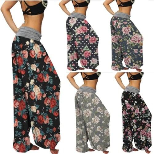 Summer Retro Beach Pants Womens New Arrival Hot-selling European and American Digital Printing Long Wide-leg Pants Casual Pants