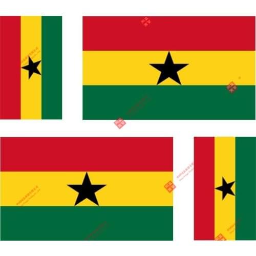 Hot Sell Personality 4x Sticker Adesivo Adesivi Decal Decals Vinyl Auto Moto Bandiera Ghana Racing Motorcycle Helmet Stickers