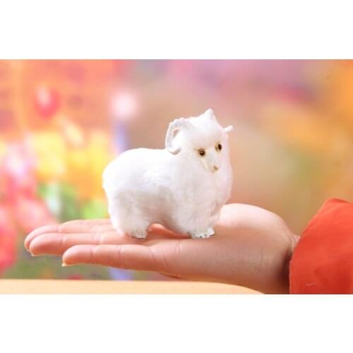 Cute mini simulation sheep toy polyethylene & furs small sheep doll gift about 9x8cm 0733