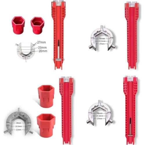 Multifunction Faucet Wrench Sink Installer Tools Water Pipe Spanner Tackle Tool for Toilet Bathroom Kitchen