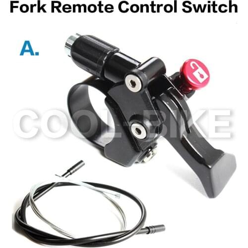MTB Mountain Bike Bicycle Front Fork Remote Lockout Levers Switch with Cable Bike Accessories