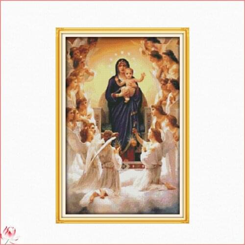 Lives Of Mother And Son Cross Stitch Kit Pattern 14ct 11ct Count Print Canvas Cross Stitch Full Set DIY Handmade Sewing Set