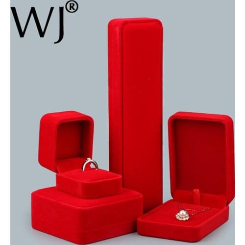 Lot of 12pcs Red Velvet Ring Earrings Necklace Pendat Bracelet Bangle Jewelry Gift Storage Display Holder Organizer Case Boxes