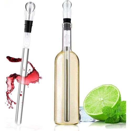 Ice Wine Chiller Stainless Steel Cooler Beer Wine Aerator and Pourer Bottle Stick Rapid Iceless Perfect Kitchen Bar Accessories