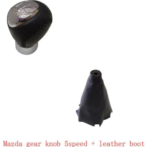 5 speed/ 6 Gear Car Shift Gear Knob PU Leather Boot Gaitor For MAZDA 3 2003 2004 2005 2006 2007 2008 2009 Accessories