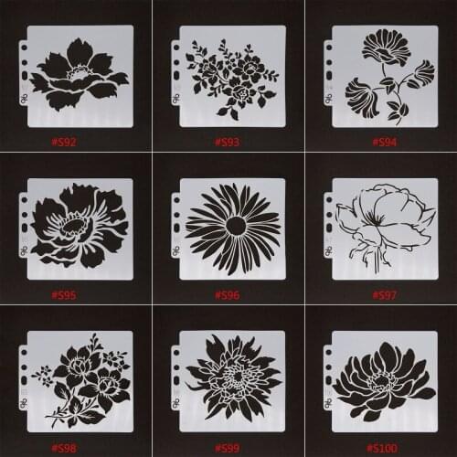 2021 New Flower Stencils Template Painting Scrapbooking Embossing Stamping Album Card