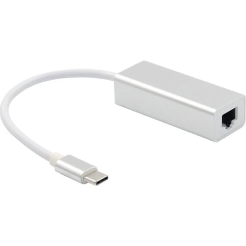 USB3.1 Type-C to Gigabit Ethernet 10/100/1000Mbps Adapter RTL8153 Aluminum Shell