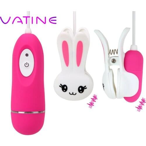 VATINE G spot Vibrator Nipple Clip Clitoris Clip 10 Speeds Clitoral Stimulation Sex Toys for Women Breast Massage
