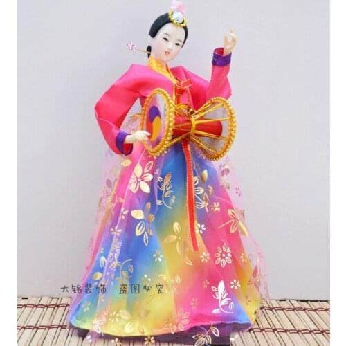 South Korea beauty doll doll wedding decor decoration crafts resin silk doll drum