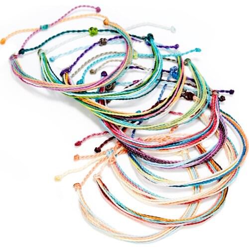 Handmade wax string waterproof women bracelet braclet bransoletki bijoux bohemian boho jewelry adjustable friendship bracelet