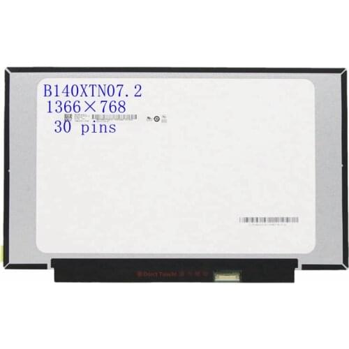14.0 inch Laptop Led lcd screen matrix B140XTN07.2 1366*768 EDP 30 pins panel replacement