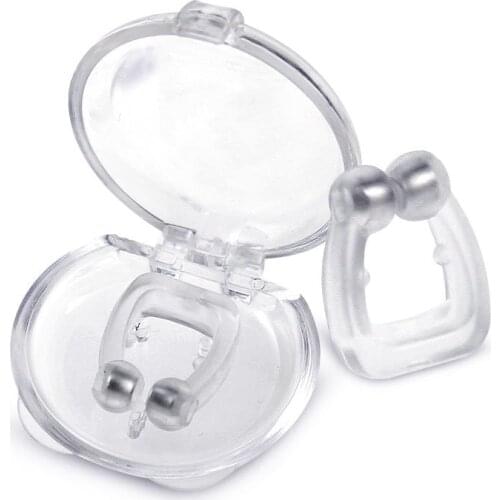 10Pcs/Lot Anti Snoring Snore Stoper Device Silicone Magnetic Nose Clip Sleep Tray Sleeping Aid Apnea Guard Night Tool With Case