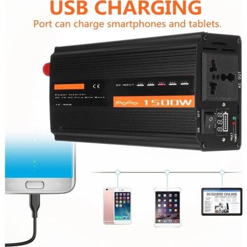 1500W Pure Sine Wave Inverter DC12V/24V/48V To AC220V 50HZ Power Converter Booster For Car Inverter Household DIY