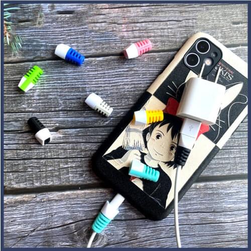 2pcs/bag Universal Data Cable Case Rope Protection Spring Twine USB Charging Earphone Cable Cover