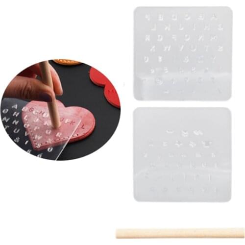 2PCS Transparent Alphabet Letter Number Leather Punch Stamper Set Tools Handmade Stamp DIY Crafts