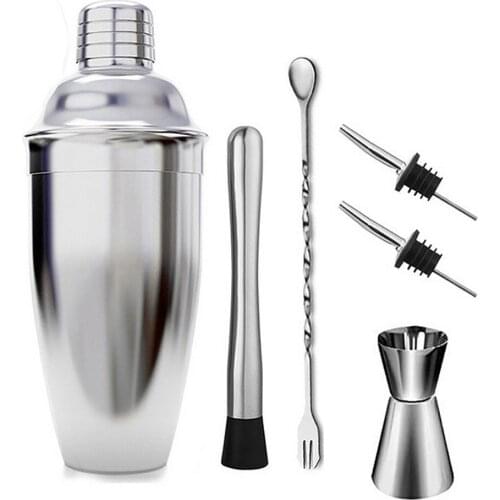 550ML/750ML Stainless Steel Cocktail Shaker Mixer Wine Martini Boston Shaker for Bartender Drink Party Bar Tools
