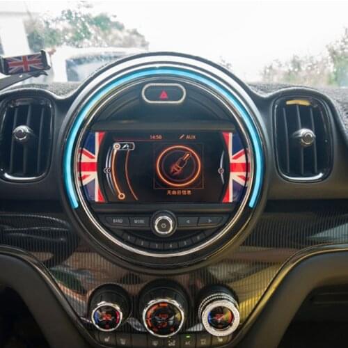 Car Central Control Screen Sticker 6.5 inch display 3D decoration For MINI F54 F55 F56 F60 Car accessories interior styling 2pcs