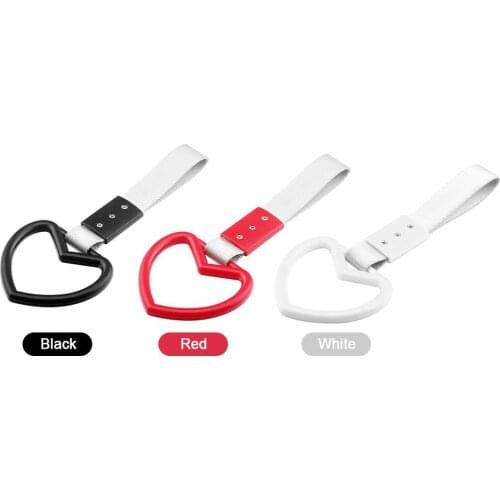 Heart-shaped Car Static Belt Decorative Warning Lo ops Rear Bumper Warning Ring Safety Inside The Car Pull Ring Bus Handle Hand
