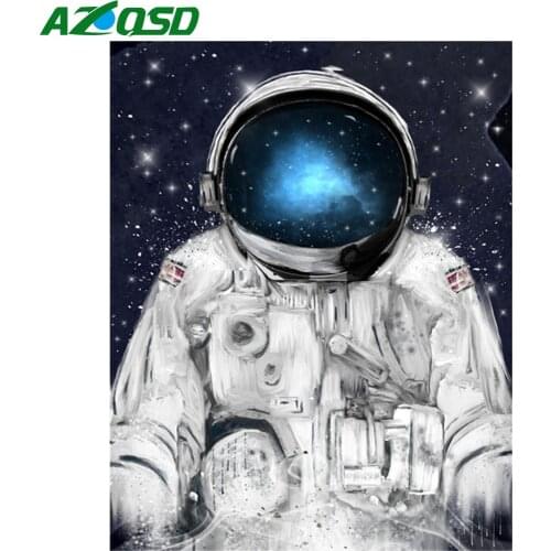 AZQSD Paint By Numbers Starry Sky Drawing On Canvas Abstract Art Unframe Painting By Numbers Landscape Decor For Home