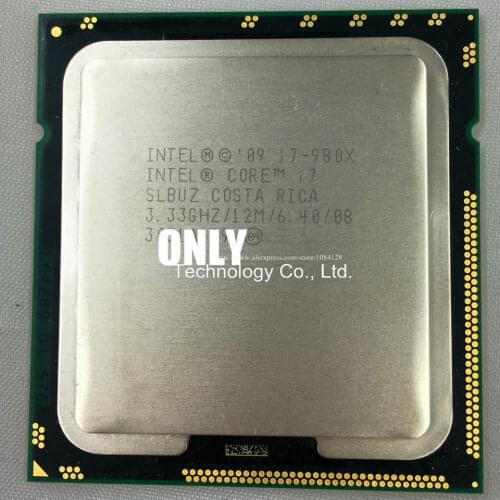 Free shipping intel i7-980X i7 980X(3.33GHz/12MB /6 cores /Socket 1366/6.4 GT/s)Six Core Desktop CPU