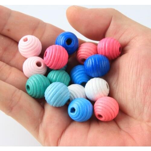20/50pcs Natural Beehive Wooden Beads For Jewelry Making DIY Crafts Toys Teething Pacifier Clip Spacer Beads