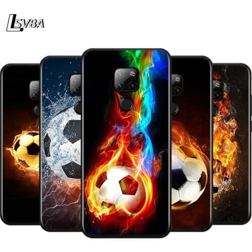 Fire Football Soccer Ball For Huawei Y9S Y8S Y9A Y8P Y7A Y7P Y6P Y6S Y5P Y9 Y7 Y6 Y5 Lite Pro 2017 2018 2019 Phone Case