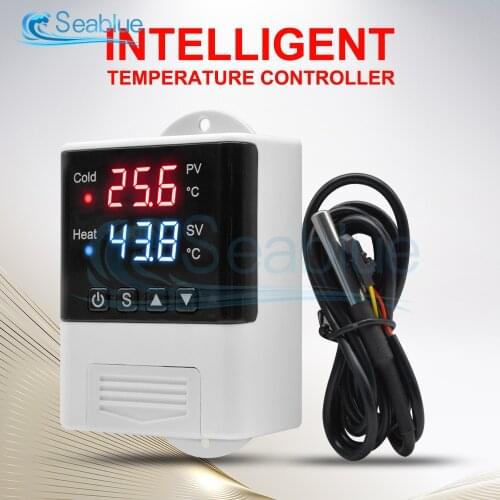 DTC2200 DTC2210 AC 110V-220V LED Digital Thermoregulator Thermostat Temperature Controller Cooling Heating Switch DS18B20 Sensor