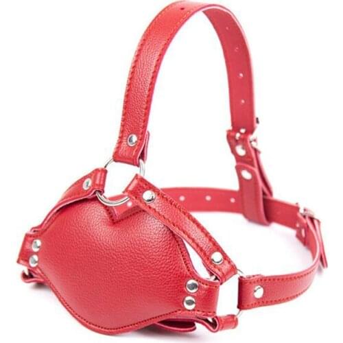 Penis Gag for Women Open Mouth Dildo Gag Adult Game Head Harness PU Leather Bondage Restraints Sex Product Oral Erotic Sex Toy