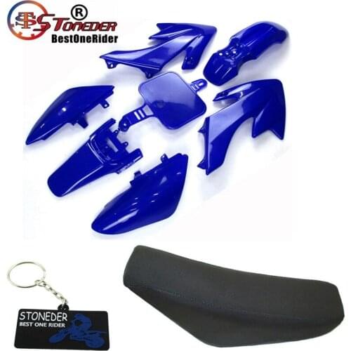 STONEDER Plastic Fairing Body Kits & Tall Foam Seat For Honda CRF50 XR50 Pit Dirt Motor Trail 50cc 160cc Thumpstar Lifan YX DHZ