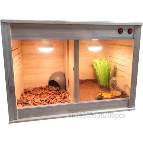 Cut-off Pet Box Pet Raising Box Tortoise Hedgehog Thermal Insulation Box One Box Two Rooms Pet Box