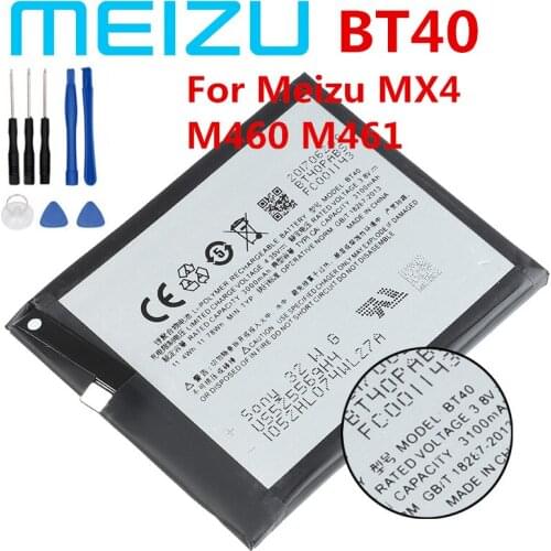 Meizu BT40 3100mAh 100% Original Battery For Meizu MX4 M460 M461 Phone Latest Production High Quality Battery+Tracking Number
