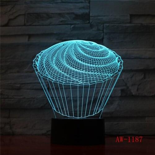 Typhoon 3D Lamp Hurricane LED USB Lamp Touch 7 Color Changing Table Night Light Bedside Decoration LED Lamp Dropship AW-1187