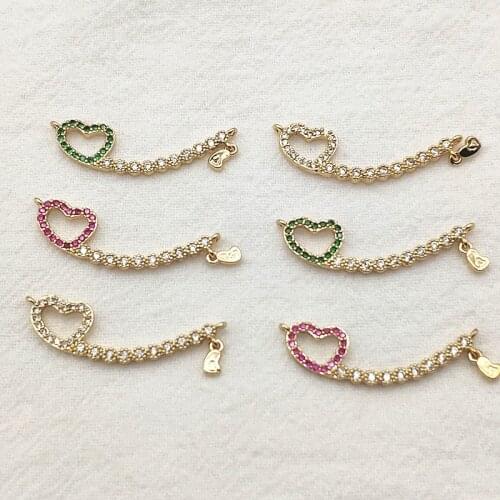 New Arrival! 30X8mm 50pcs Cubic Zirconia Copper Charm For Handmade Necklace Earring DIY Parts Jewelry Findings & Components