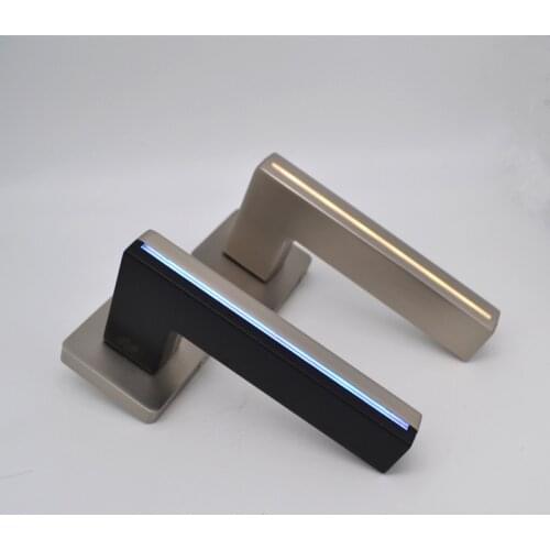 New Black Interior Door Lock LED Light Door Handles for Bedroom Mechanical Lock With Light