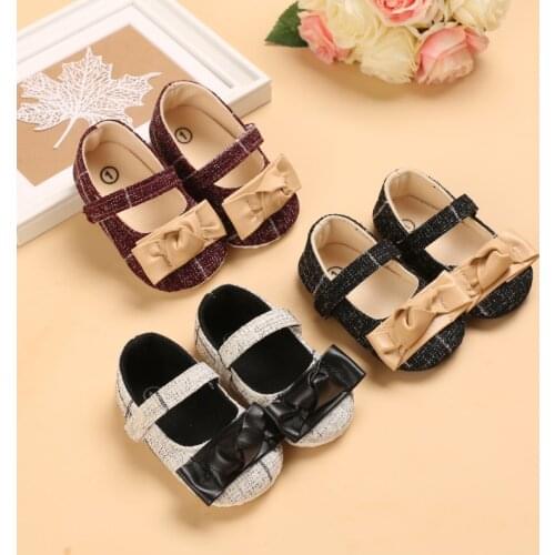 Baby Girl Of Spring And Autumn Style Lovely Bowknot All Match Garden Shoe Of Princess Shoe 0-18 Months Newborn Baby Step Shoes