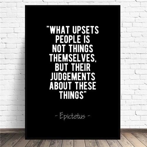 Pictetus WiseStoic Quote Canvas Painting Wall Art Pictures Prints Home Decor Wall Poster Decoration For Living Room