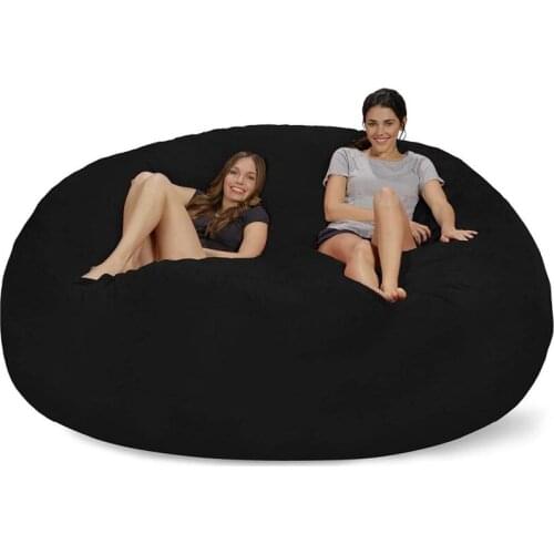 Dropshipping Luxury giant XXXL suede bean bag cover big Round Soft BeanBag Lounger bed cover living room furniture
