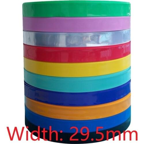 Width 29.5mm (Diameter 18.5mm) 18650 Lipo Battery Wrap PVC Heat Shrink Tube Insulated Sleeve Protector Cover Flat Pack Colorful