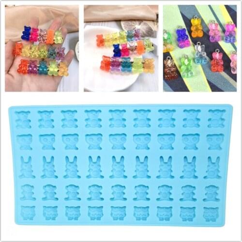 Cartoon Animal Shape Earrings Necklace Epoxy Resin Mold Pendants Silicone Mould