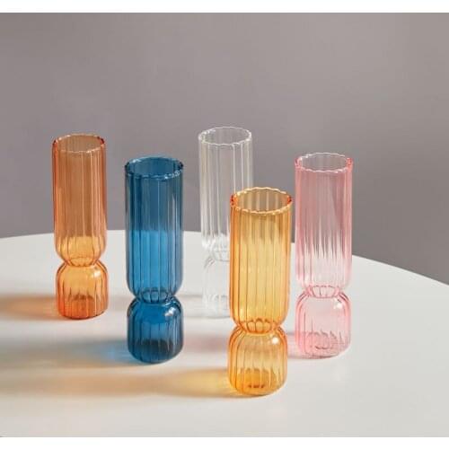Nordic Glass Vase Small Glass Bubble Vases Flower Arrangement Home Decoration Accessories Modern Living Room Ornament