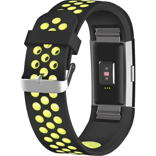 Replacement Double Color Watch Strap for Fitbit Charge 2 Sport Silicone Strap Bracelet For Fitbit Charge 2 Smart Accessories