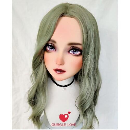 Xiao Niao)Crossdress Sweet Girl Half Head Resin Cartoon Cosplay Japanese Anime Role Crossdress Kigurumi Doll Mask