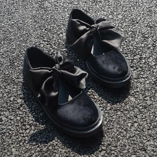 Japanese soft sister lolita casual doll shoes round head student bowknot female kawaii shoes vintage comfortable shoes