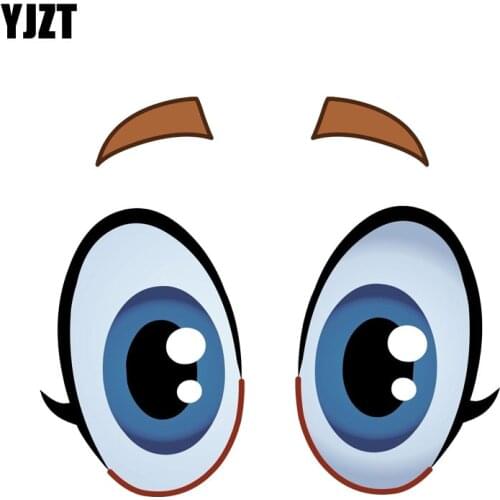 YJZT 16CM*13.8CM Eyes Cartoon Fun Eyeballs Car Sticker Decal PVC Car Sticker 12-0731