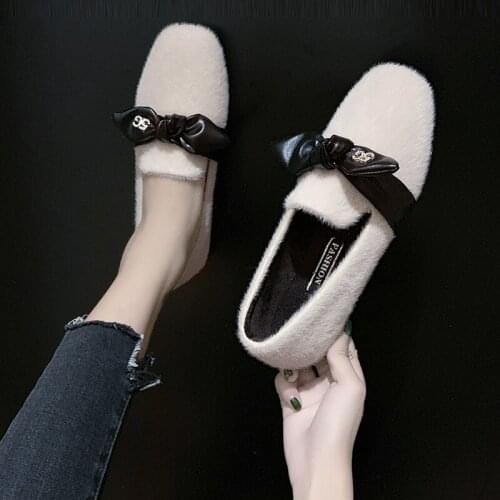 2020 Women Flats Shoes Woman New Loafers Square Toe Spring Autumn Flat Casual Shoes Comfortable Suede Female Leisure W38-70