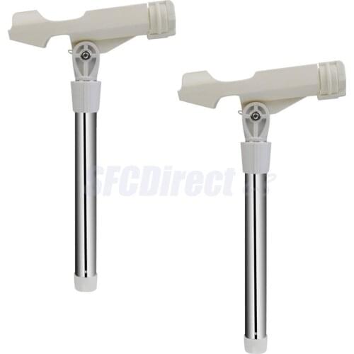 2Pcs Outrigger Rod Holder Stylish Fishing Pole Stand Bracket Support Angle Adjustable Boat Yacht Mounted