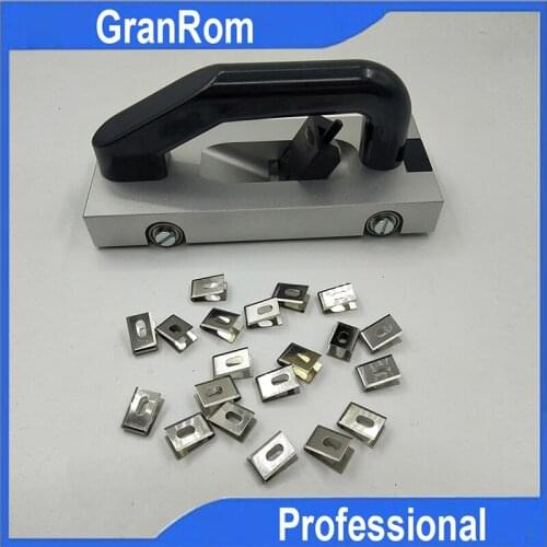 20pcs U-Type Blades) Wheeled Groover for vinyl floor welding Grooving Slotting Pull Hand Tool Slotter PVC Vinyl Floor Welding
