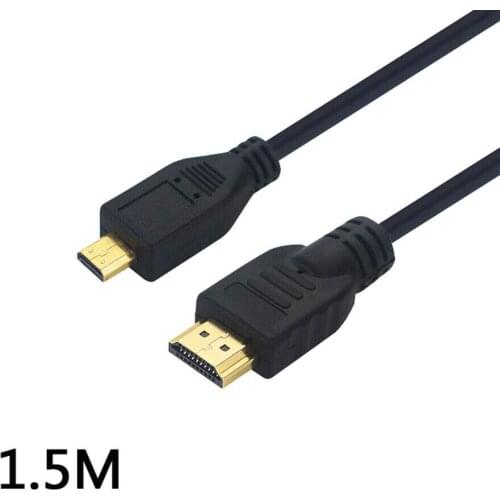 BAAQII For Raspberry Pi 4 Micro HDMI to HDMI Cable 1.5M Glod-Plated Cable Adapter Durable Practical in Use CE1541
