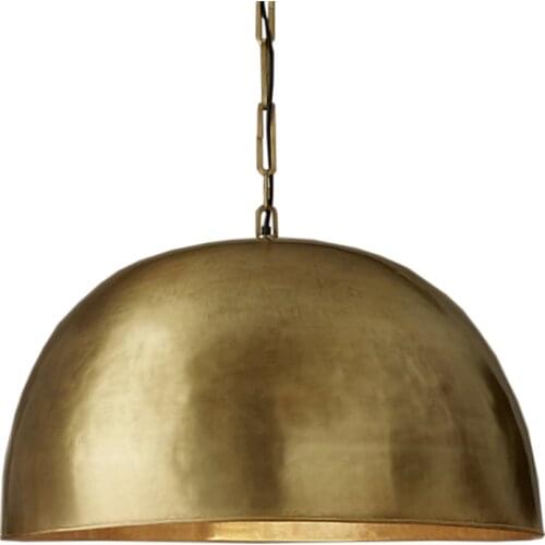 Bronze Pot Sphere Pendant Lights Loft Dining Bar Living Room Kitchen American Minimalist Hanging Lamps Clothing Store Lighting